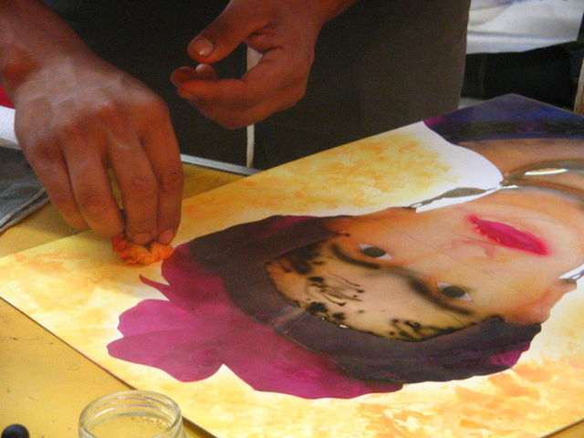 haciendo la Frida en Aerografo