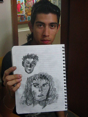 Juan Carlos; con dibujo terminado